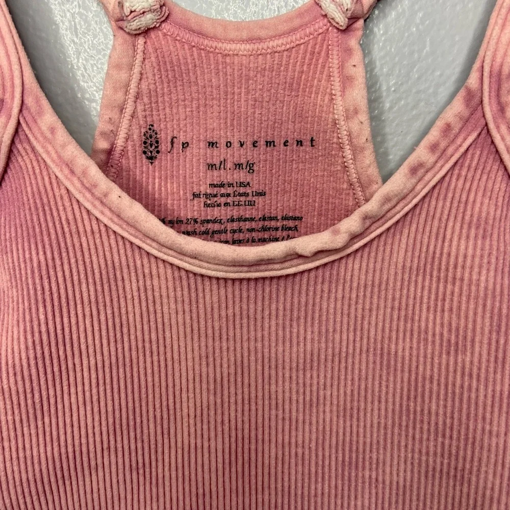 FP Movement by Free People Blush Ribbed Tank - Picture 2 of 3